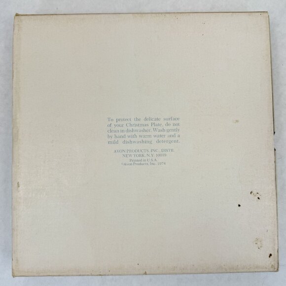 Avon Christmas Plate 1974 "Country Church" Second Edition By Enoch Wedgwood 9" - Picture 9 of 10